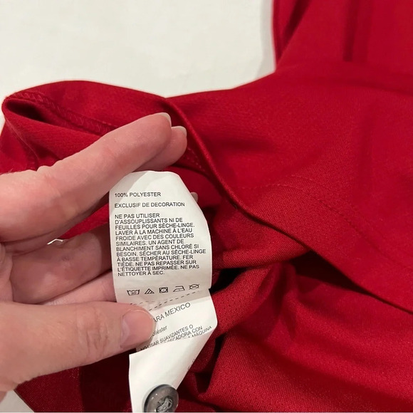 PGA Tour Red Golf Polo Short Sleeve Shirt 100% Polyester Size Men’s Large - Picture 7 of 11